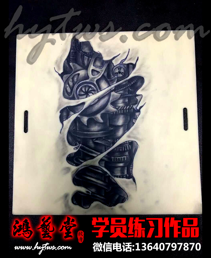 广州天河纹身培训|学员陈启阳纹身练习作品